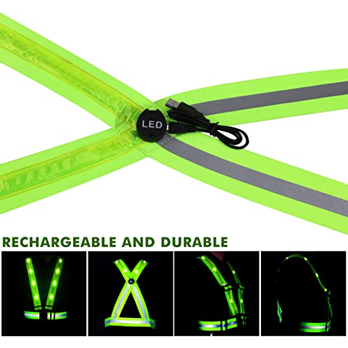 LED Reflective Safety Cycling Vest with Storage Bag