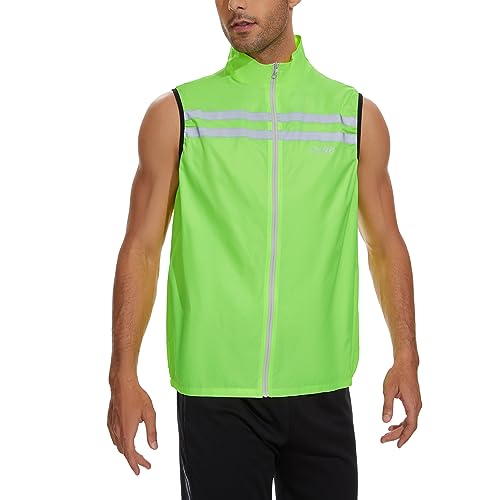 Hi-Viz Men's Cycling Windbreaker Vest - Reflective