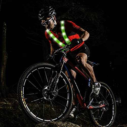 LED Reflective Safety Cycling Vest with Storage Bag