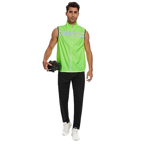 Hi-Viz Men's Cycling Windbreaker Vest - Reflective