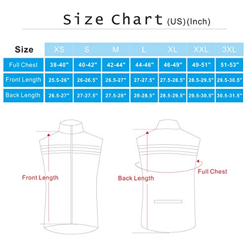 Hi-Viz Men's Cycling Windbreaker Vest - Reflective