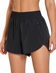 Women's High Waist Dolphin Running Shorts with Pocket