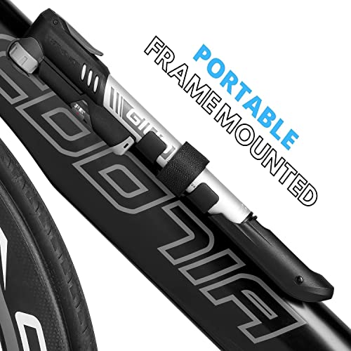 Compact Bike Pump with Gauge & Repair Kit