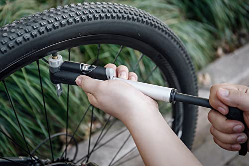 Compact Bike Pump with Gauge & Repair Kit