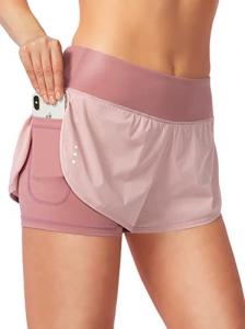 Women's 2-in-1 High Waisted Running Shorts