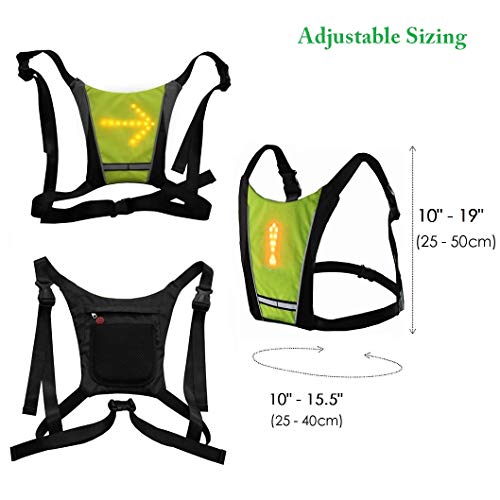 USB LED Cycling Safety Vest with Turn Signals