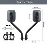 Kuxssul HD Bike Mirrors - Left & Right Set
