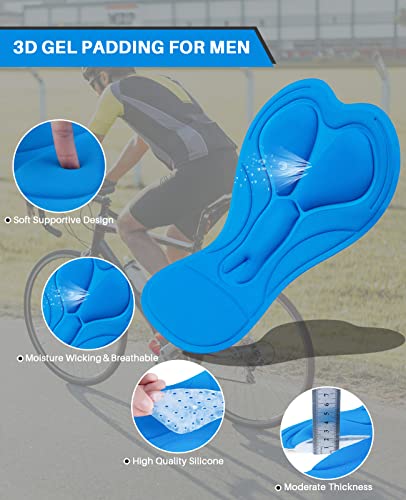 Men's Padded Cycling Shorts with Pockets, Black