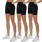 High-Waisted Black Biker Shorts for Women