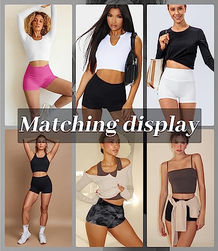 High-Waisted Black Biker Shorts for Women's Cycling