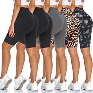 Buttery Soft 5 Pack High Waist Biker Shorts
