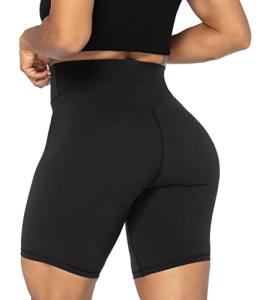 High-Waist Biker Shorts for Women with Pockets