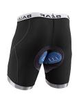 BALEAF Men's 4D Padded Cycling Shorts, Black