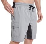 Men's Grey Padded Loose Fit MTB Shorts
