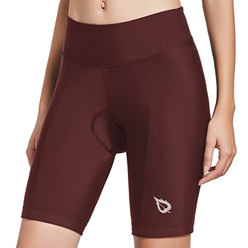 Women's Padded Cycling Shorts UPF50+ Wine Red