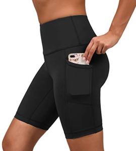 High-Waisted Women's Biker Shorts with Pockets