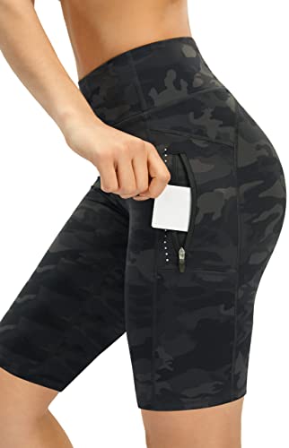 Women's High Waist Biker Shorts with Pockets