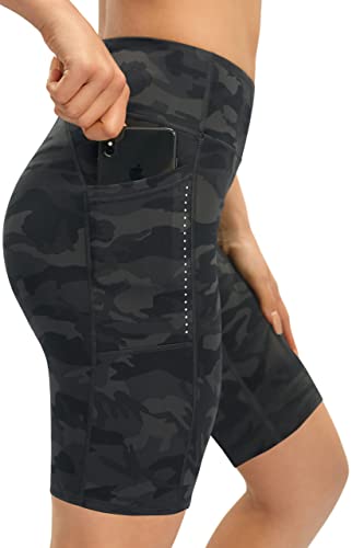 Women's High Waist Biker Shorts with Pockets