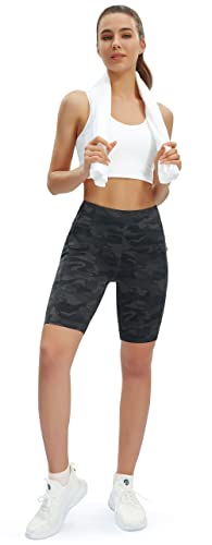 Women's High Waist Biker Shorts with Pockets