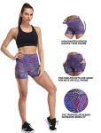 Women's Purple Floral Cycling Shorts, Large