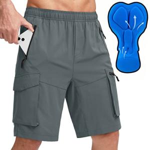 Men's 3D Padded Mountain Bike Shorts, Grey
