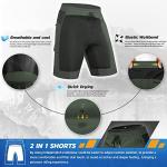 Hiauspor Men's Padded Mountain Bike Shorts – XL Green