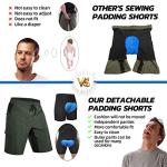 Hiauspor Men's Padded Mountain Bike Shorts – XL Green