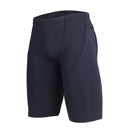 Beroy Men's Athletic Compression Shorts - Black