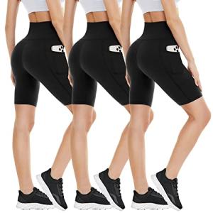 Women's High Waisted Biker Shorts with Pockets