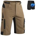 Men's 4D Padded MTB Bike Shorts - Khaki