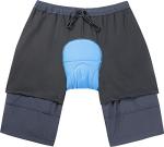 Men's Grey Baggy MTB Cycling Shorts with Padding