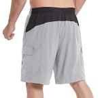 Men's Grey Padded Loose Fit MTB Shorts