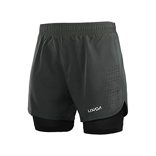 Lixada Men's 2-in-1 Cycling Shorts