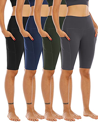 Women's High Waist Cycling Shorts with Pockets