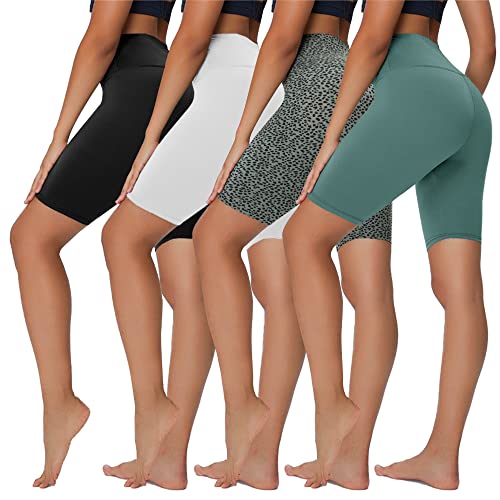 Sundwudu Women's 4-Pack High Waist Biker Shorts