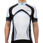 Tiekoun Men's Short Sleeve Cycling Jersey - Blue, XL
