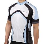Tiekoun Men's Short Sleeve Cycling Jersey - Blue, XL