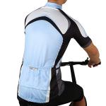 Tiekoun Men's Short Sleeve Cycling Jersey - Blue, XL