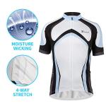 Tiekoun Men's Short Sleeve Cycling Jersey - Blue, XL
