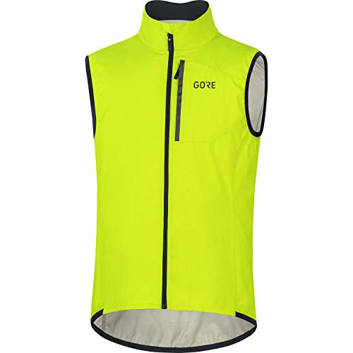 Neon yellow men's cycling vest by GORE WEAR