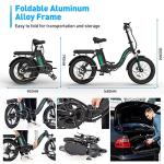HITWAY 750W Folding Electric Bike with Fat Tires
