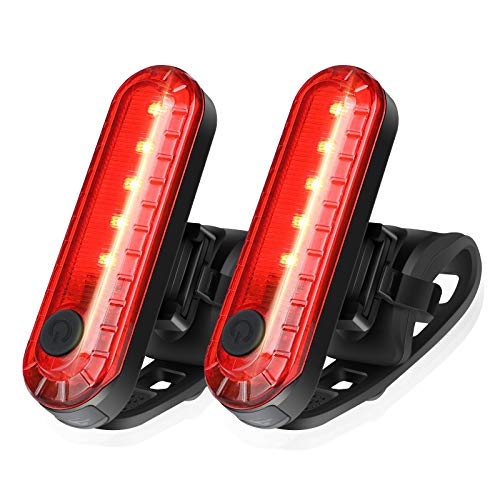 Ascher USB Rechargeable Bike Tail Light 2-Pack