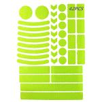 42Pcs Green Reflective Stickers for Bikes and Helmets