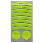 42Pcs Green Reflective Stickers for Bikes and Helmets