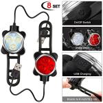 Vinsot 8-Pack USB Rechargeable Bike Light Set