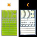 42Pcs Green Reflective Stickers for Bikes and Helmets