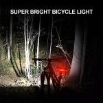 Bright 1200 Lumens USB Rechargeable Bike Light Set