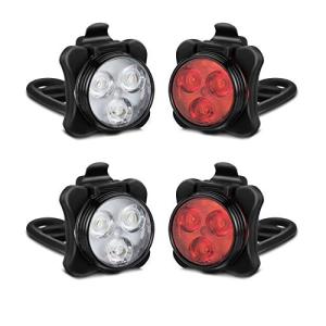 Rechargeable Bike Lights Set - Front & Rear LED's