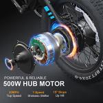 500W 20" Electric Fat Tire Folding Bike