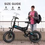 500W 20" Electric Fat Tire Folding Bike